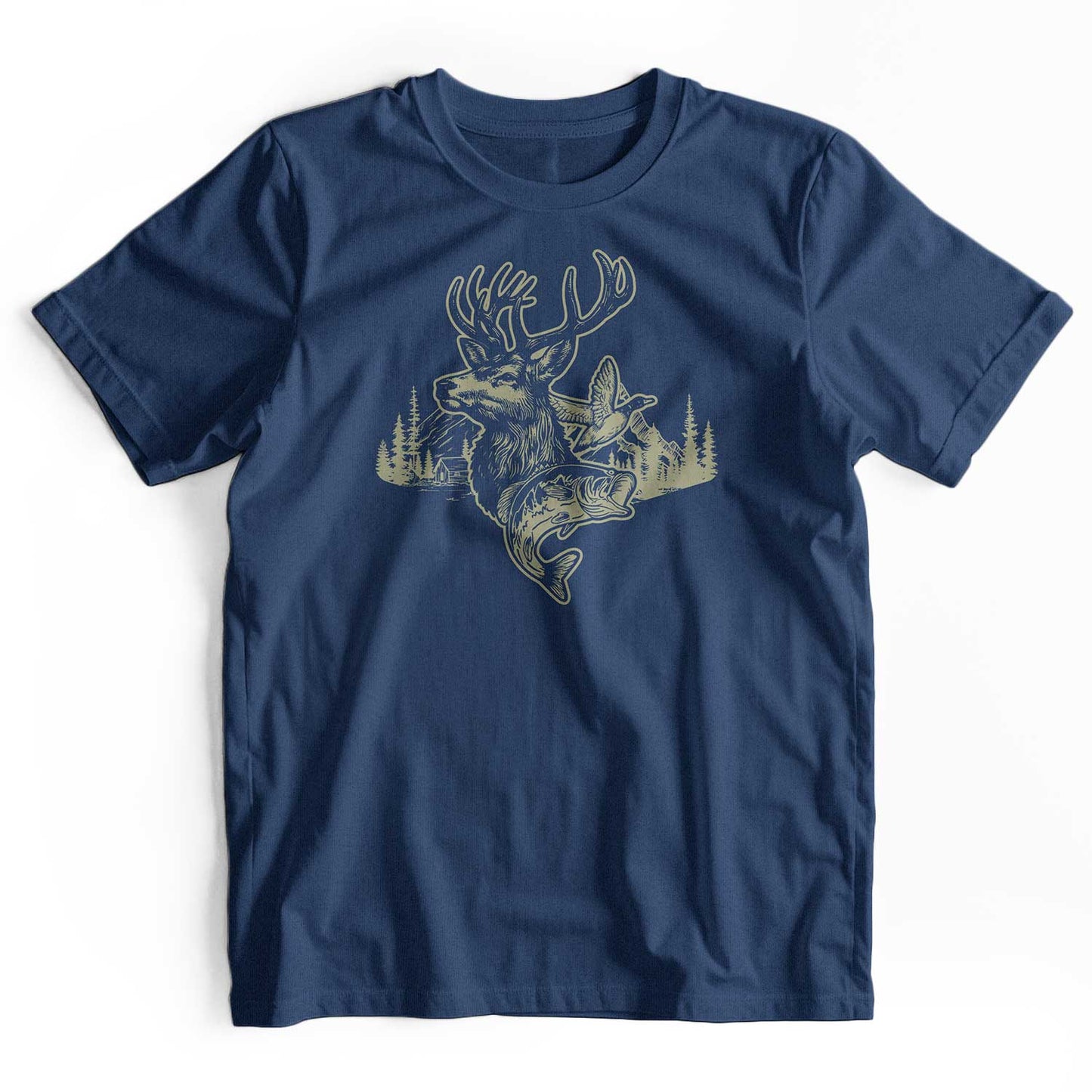 Camo Hunting Deer Duck Fish T-Shirt