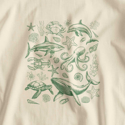 Retro 90s Sea Creatures Ocean Lover T-Shirt
