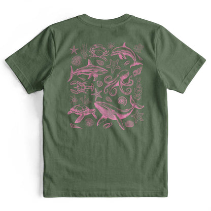 Retro 90s Sea Animals Ocean Lover T-Shirt