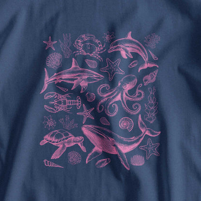 Retro 90s Sea Animals Ocean Lover T-Shirt