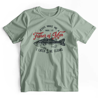 Jesus Fisher of Men Retro Christian T-Shirt