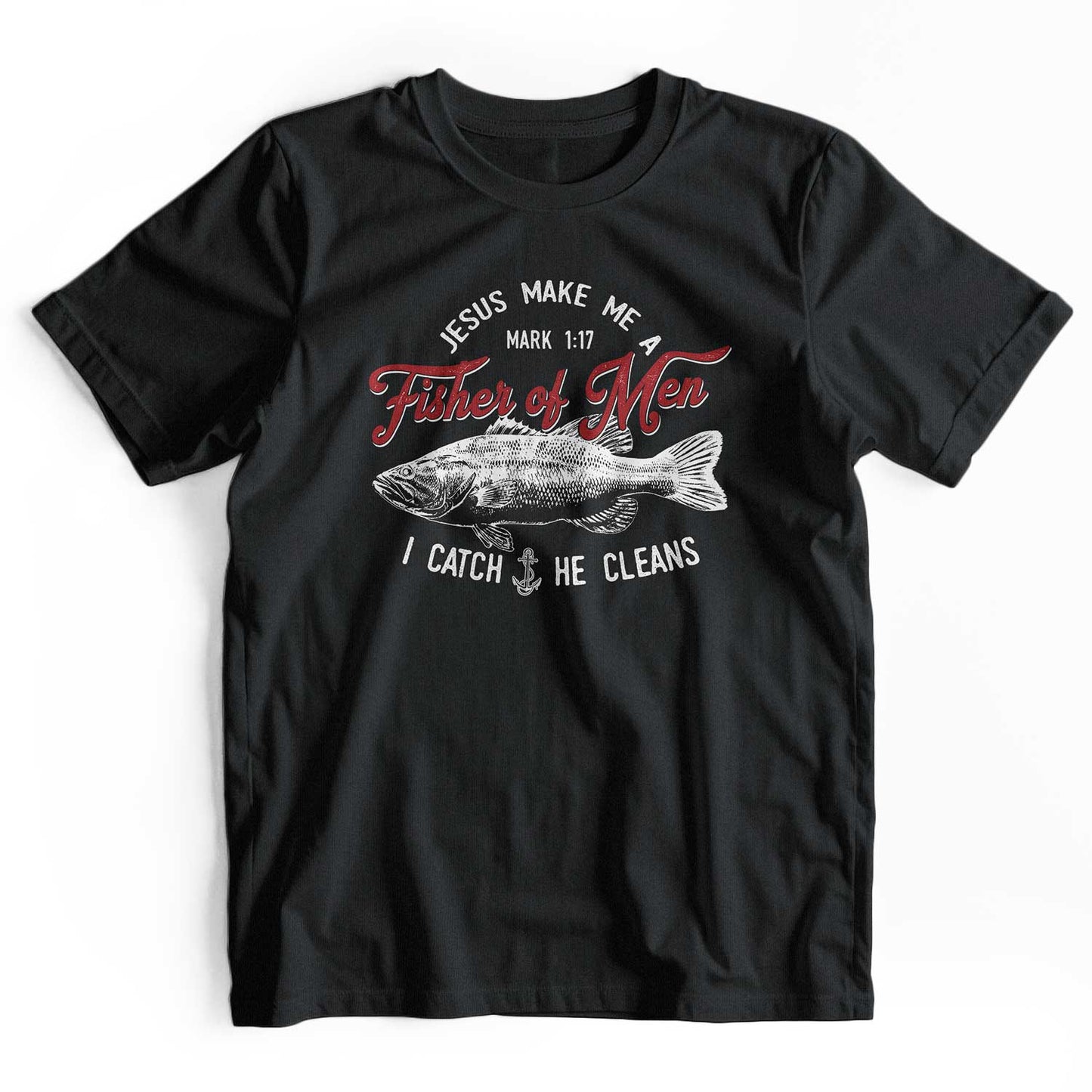 Jesus Fisher of Men Retro Christian T-Shirt