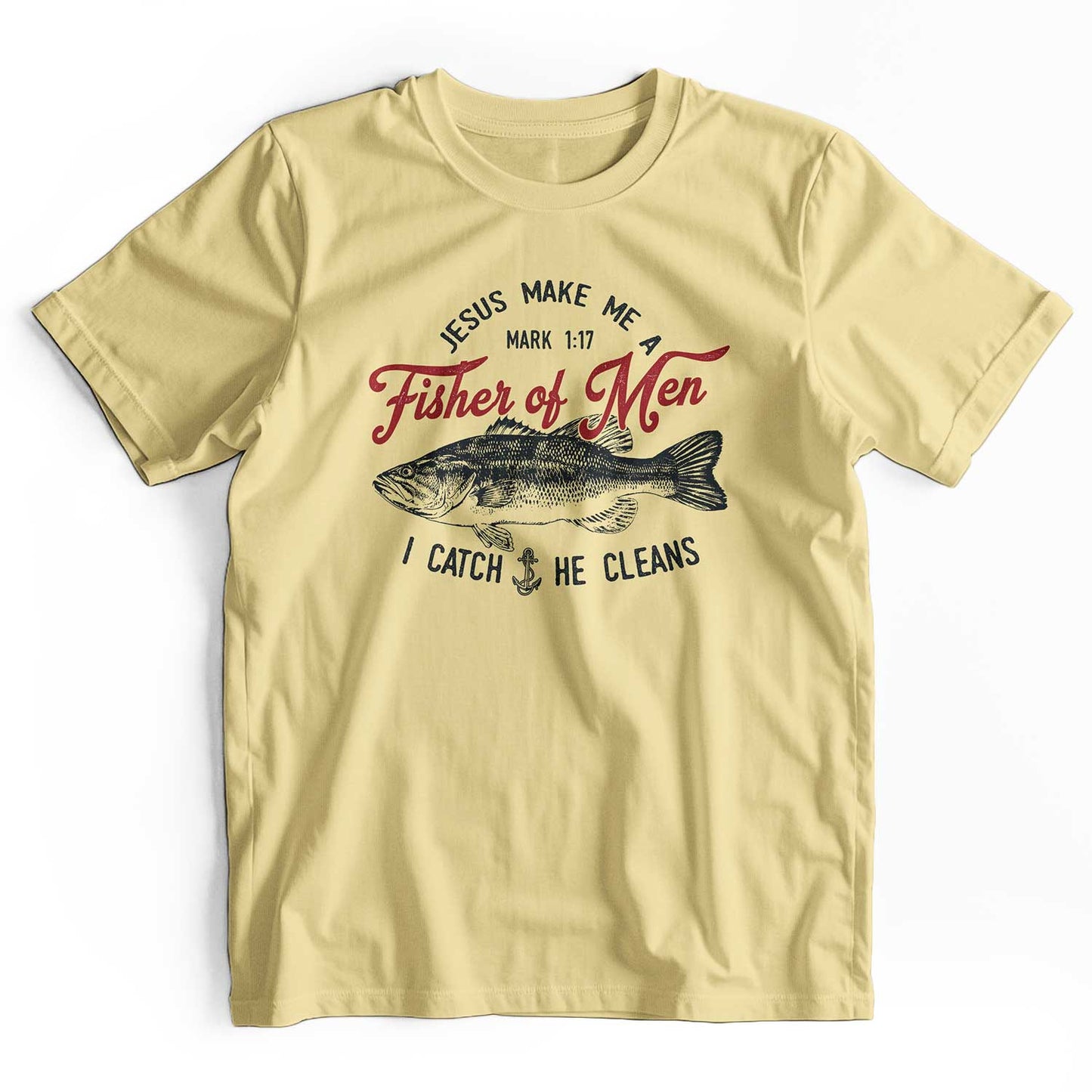 Jesus Fisher of Men Retro Christian T-Shirt