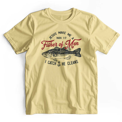 Jesus Fisher of Men Retro Christian T-Shirt
