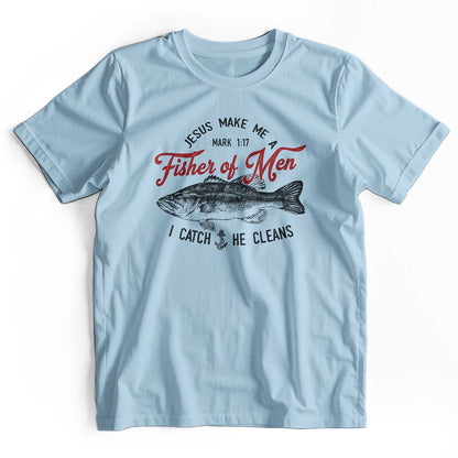 Jesus Fisher of Men Retro Christian T-Shirt