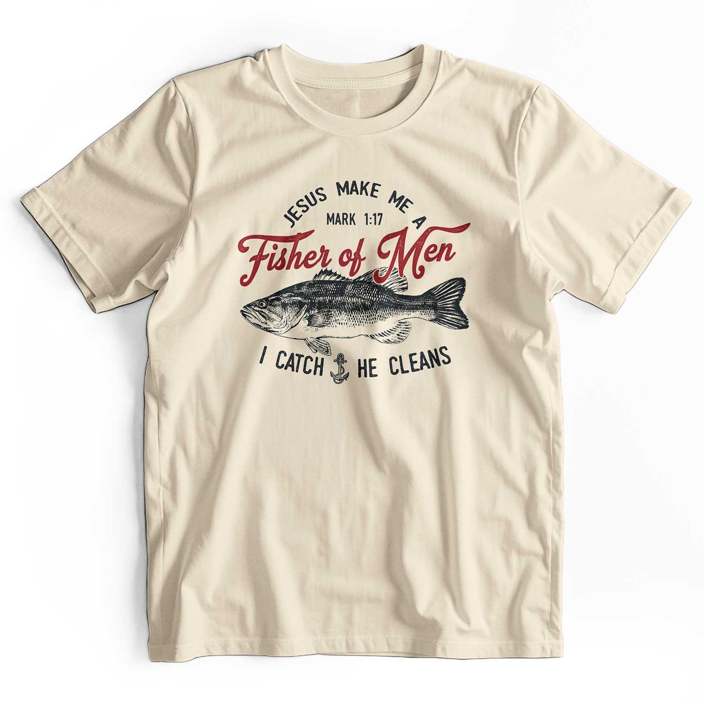 Jesus Fisher of Men Retro Christian T-Shirt