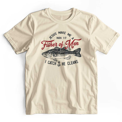 Jesus Fisher of Men Retro Christian T-Shirt