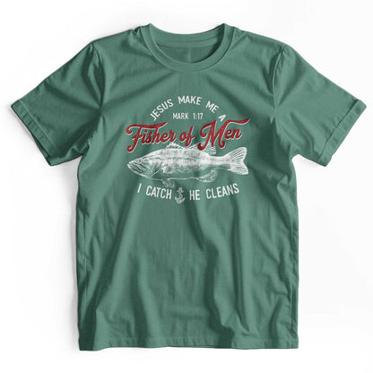 Jesus Fisher of Men Retro Christian T-Shirt