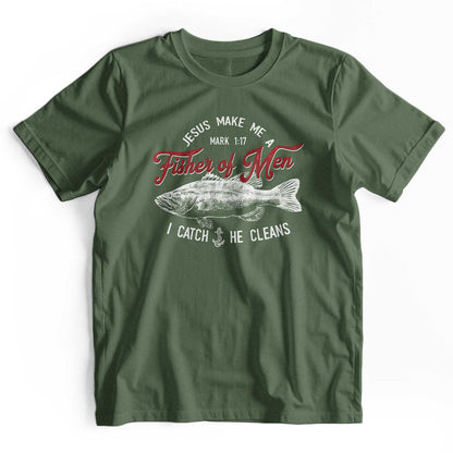 Jesus Fisher of Men Retro Christian T-Shirt