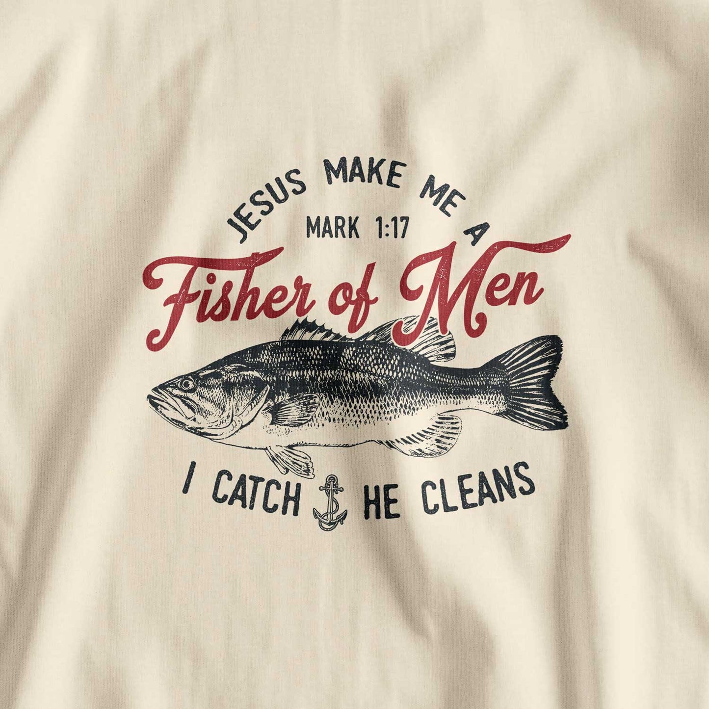 Jesus Fisher of Men Retro Christian T-Shirt