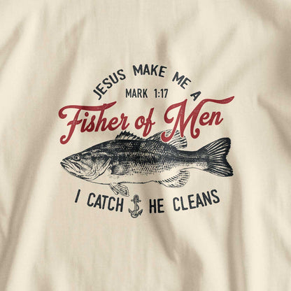 Jesus Fisher of Men Retro Christian T-Shirt