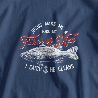 Jesus Fisher of Men Retro Christian T-Shirt
