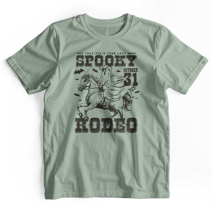 Spooky Rodeo Halloween Western Cowgirl Ghost T-Shirt