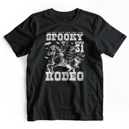 Spooky Rodeo Halloween Western Cowgirl Ghost T-Shirt