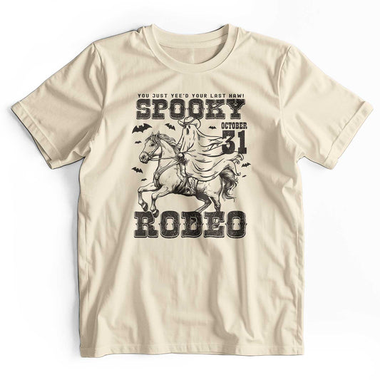 Spooky Rodeo Halloween Western Cowgirl Ghost T-Shirt