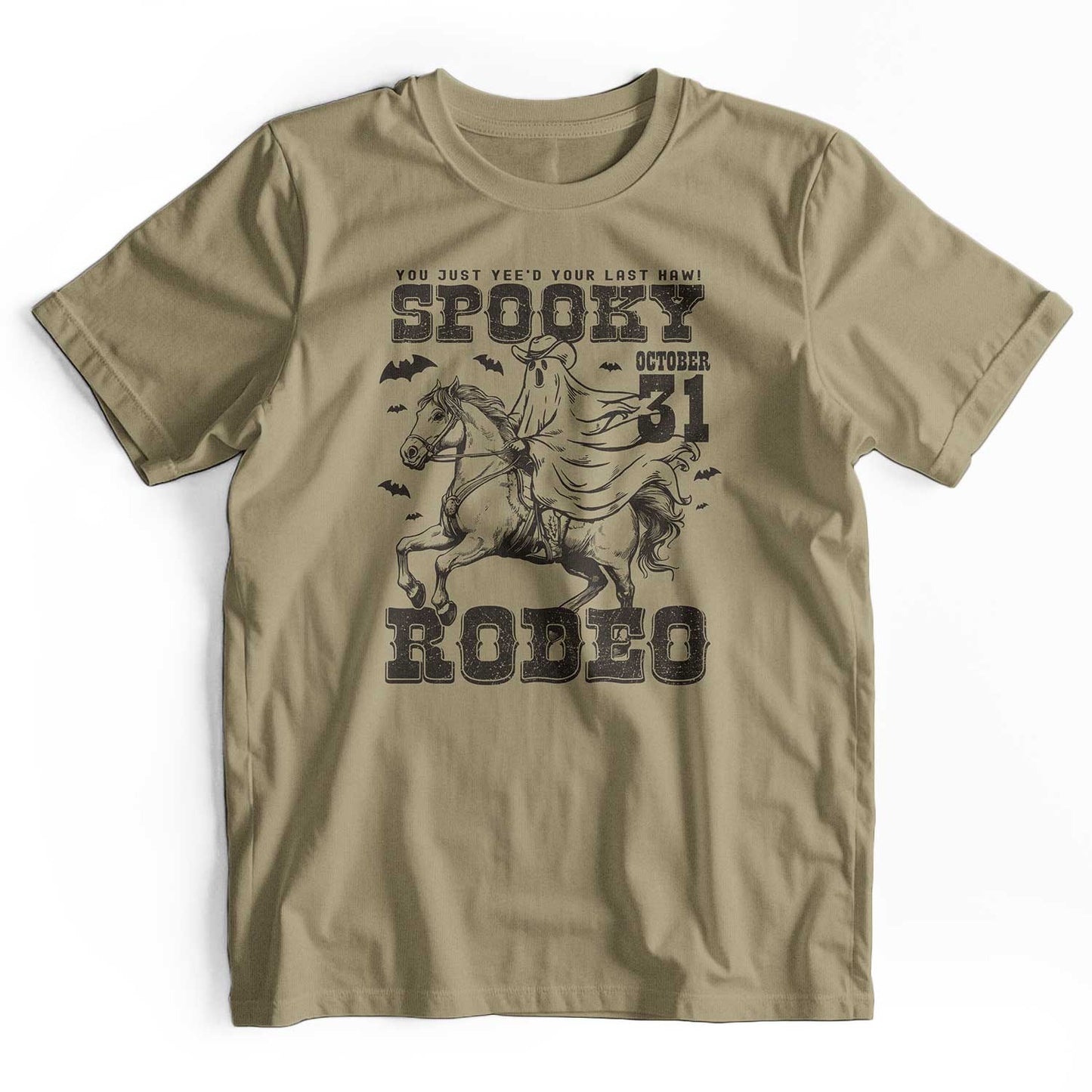 Spooky Rodeo Halloween Western Cowgirl Ghost T-Shirt