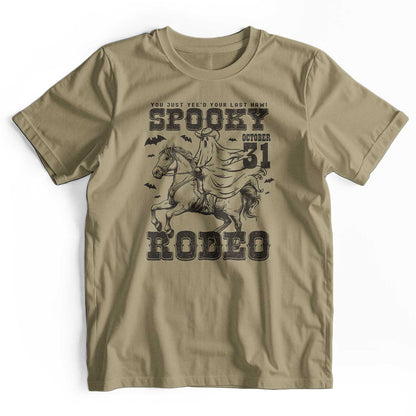 Spooky Rodeo Halloween Western Cowgirl Ghost T-Shirt
