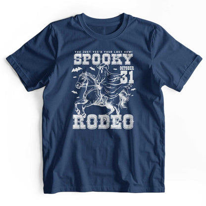 Spooky Rodeo Halloween Western Cowgirl Ghost T-Shirt