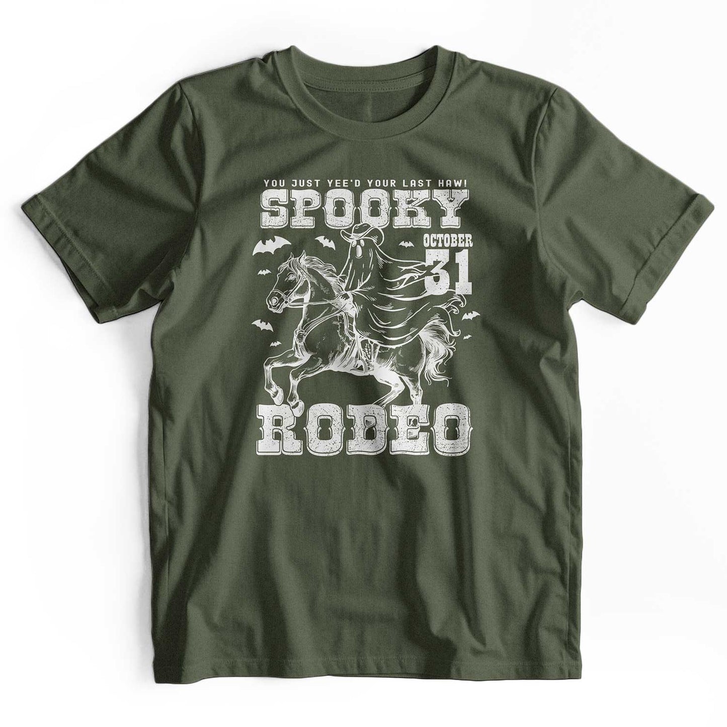 Spooky Rodeo Halloween Western Cowgirl Ghost T-Shirt
