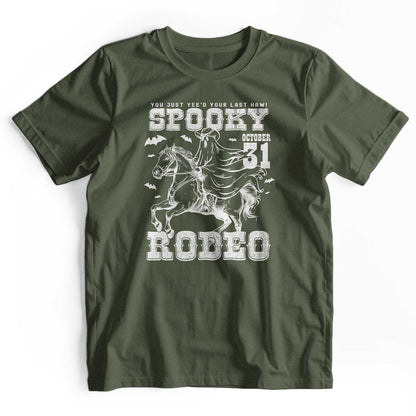 Spooky Rodeo Halloween Western Cowgirl Ghost T-Shirt