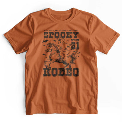 Spooky Rodeo Halloween Western Cowgirl Ghost T-Shirt