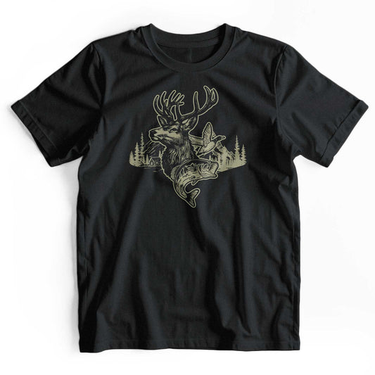 Camo Hunting Deer Duck Fish T-Shirt