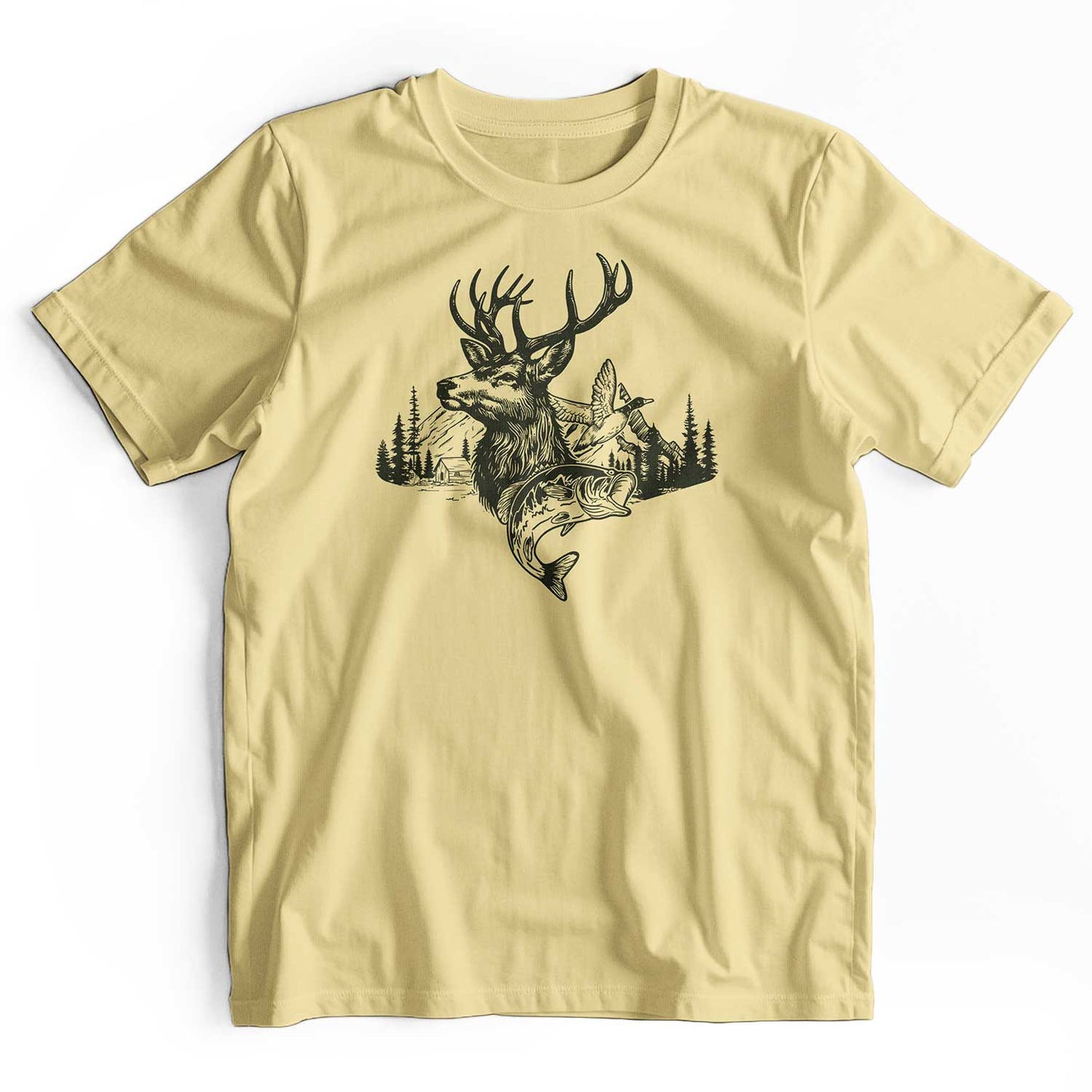 Camo Hunting Deer Duck Fish T-Shirt