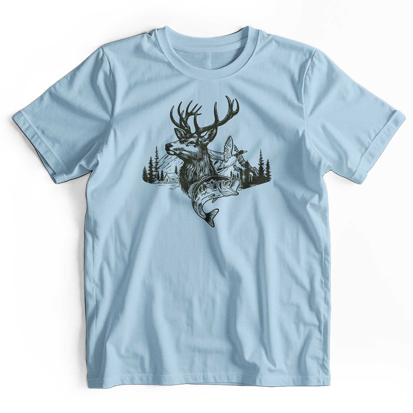 Camo Hunting Deer Duck Fish T-Shirt