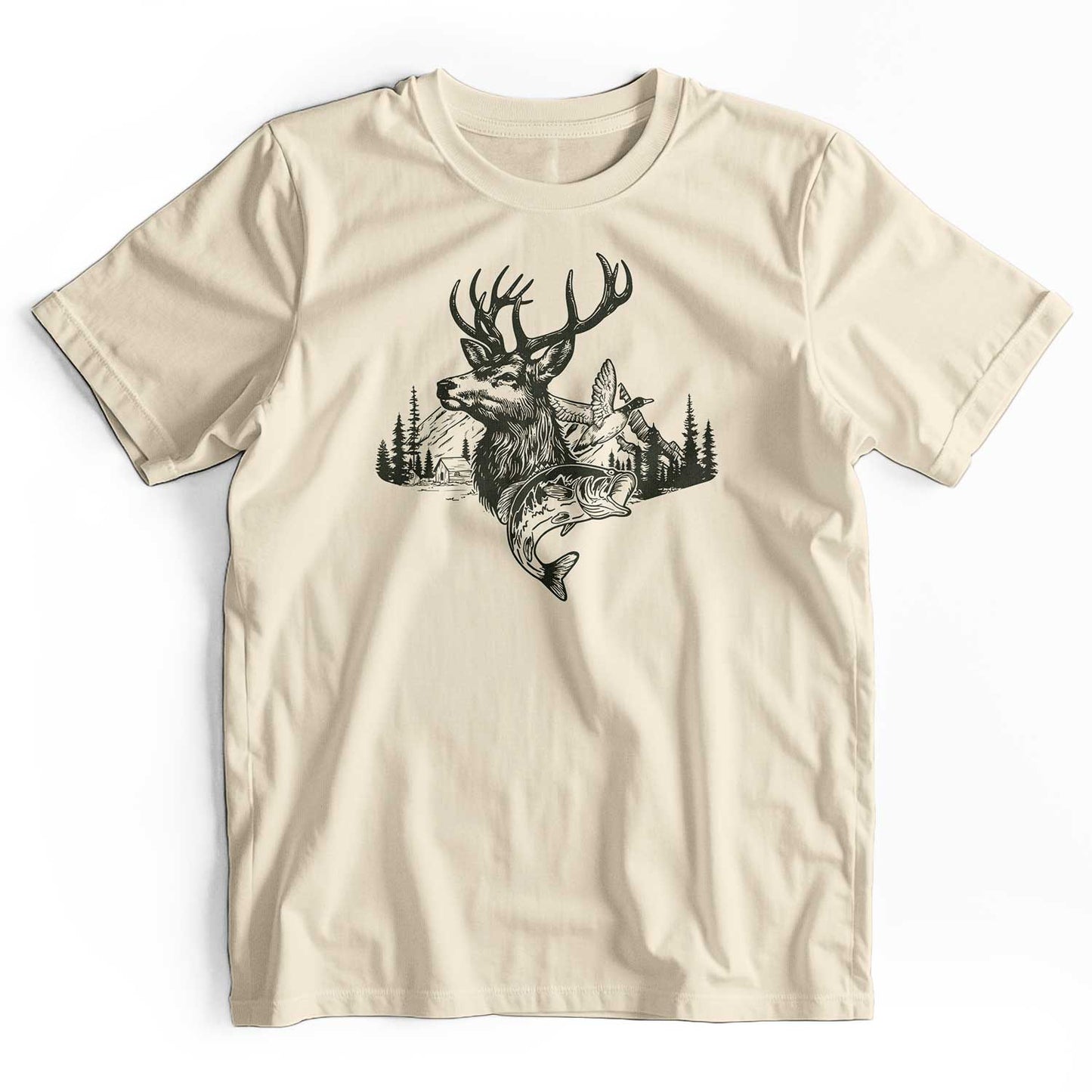 Camo Hunting Deer Duck Fish T-Shirt