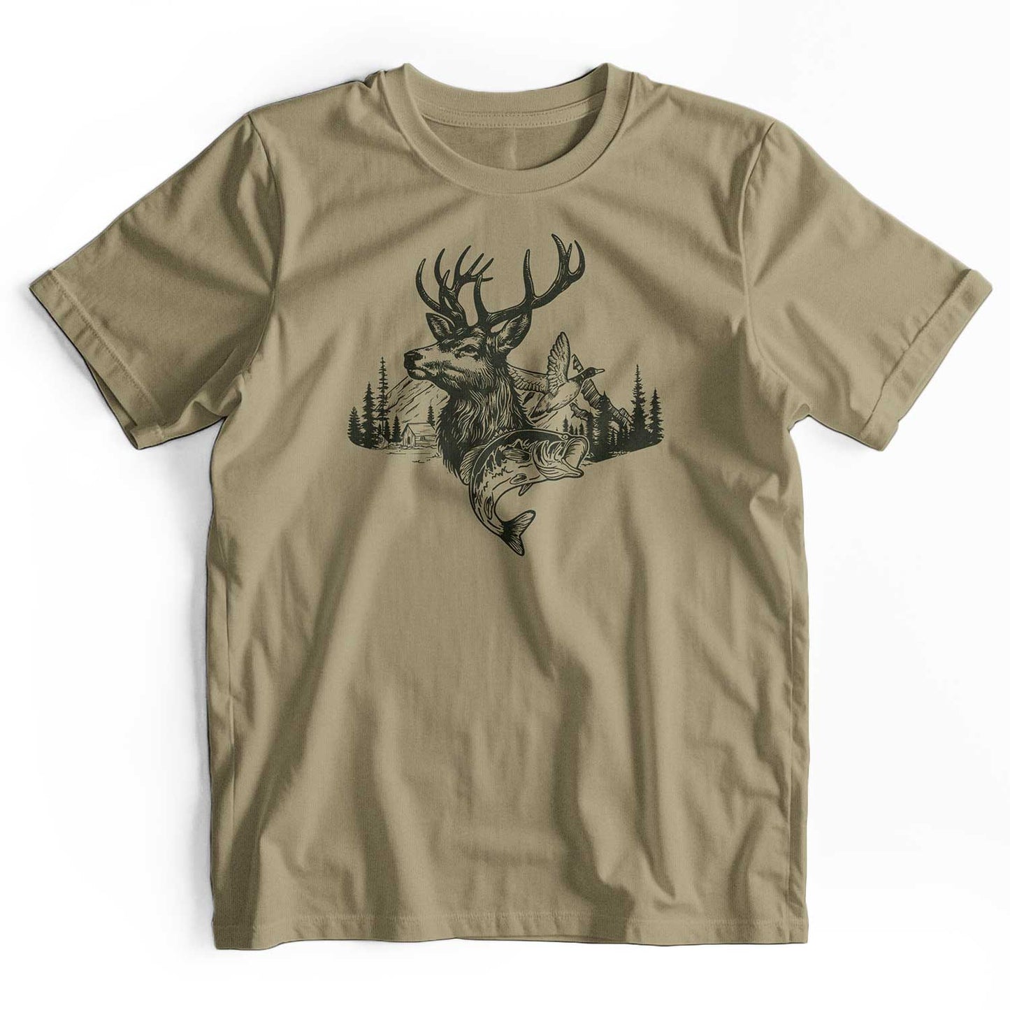 Camo Hunting Deer Duck Fish T-Shirt