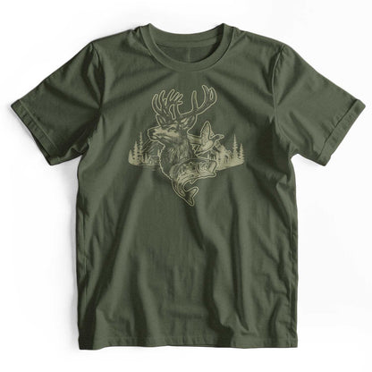 Camo Hunting Deer Duck Fish T-Shirt