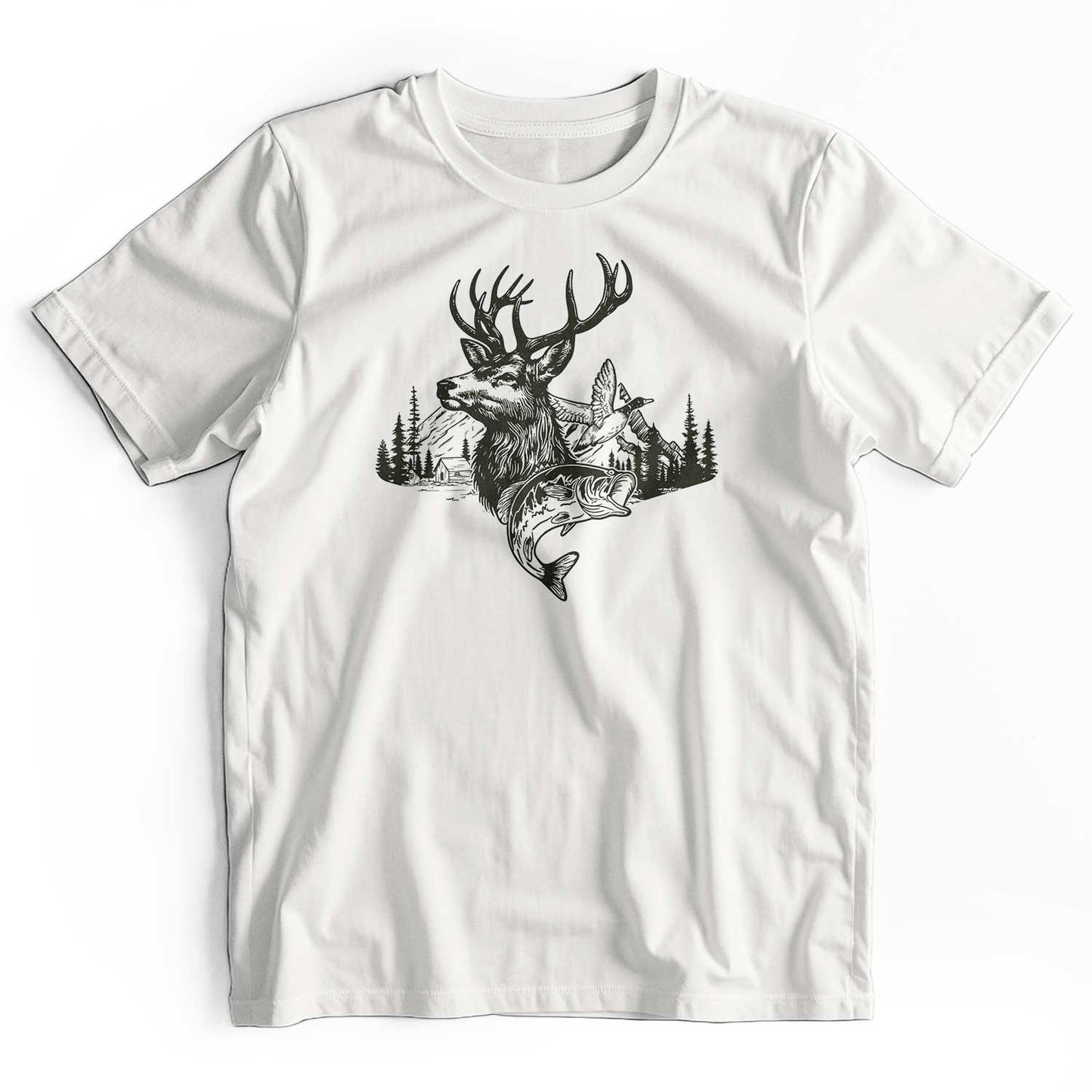 Camo Hunting Deer Duck Fish T-Shirt