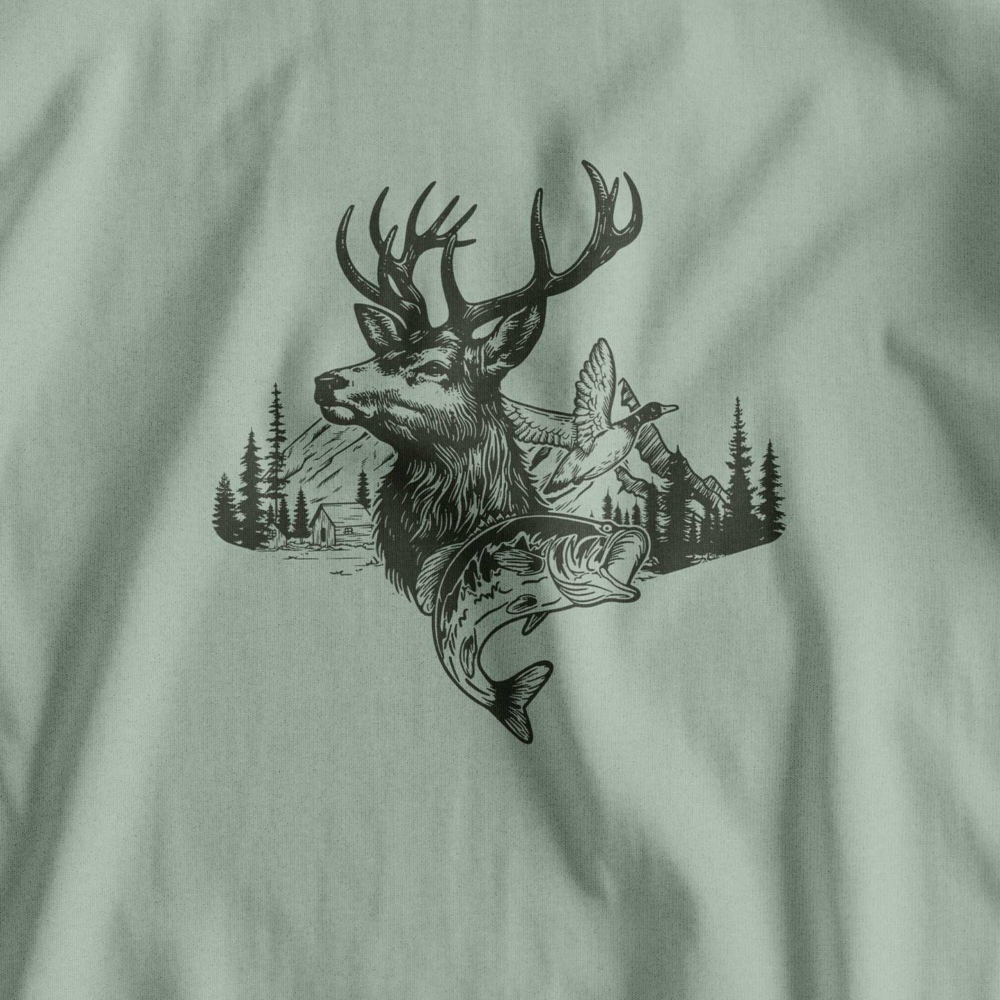 Camo Hunting Deer Duck Fish T-Shirt