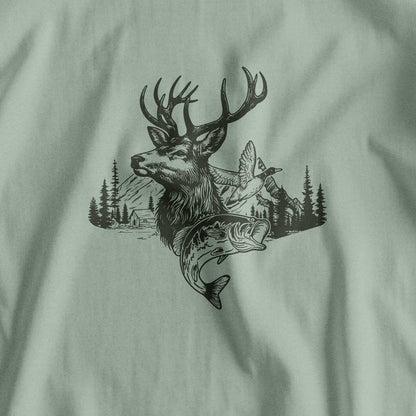 Camo Hunting Deer Duck Fish T-Shirt