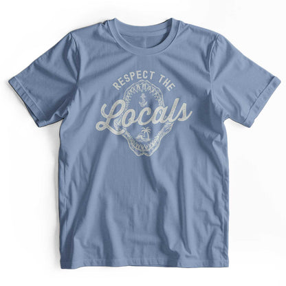 Respect The Locals: Retro Shark Jaw Beach T-Shirt