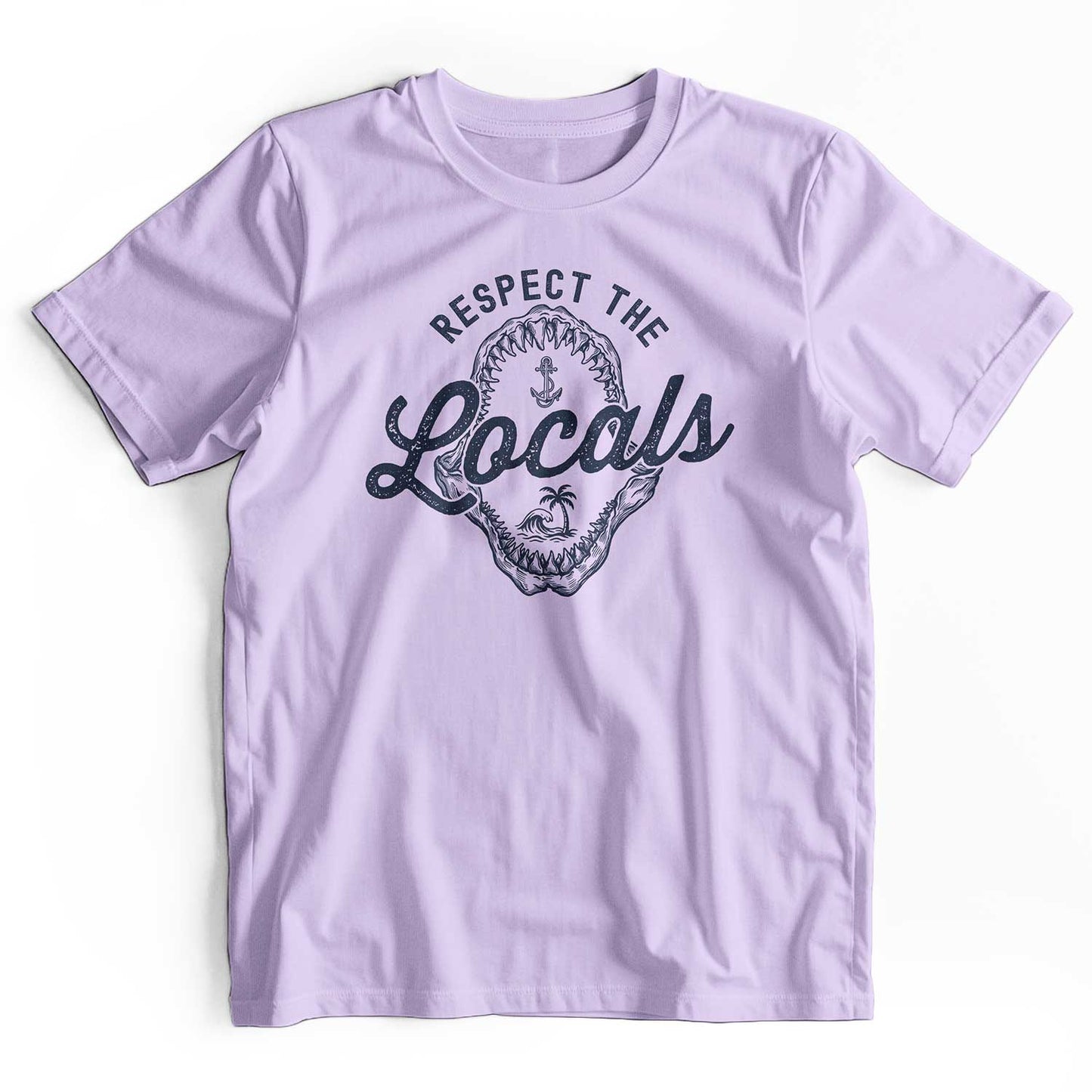 Respect The Locals: Retro Shark Jaw Beach T-Shirt
