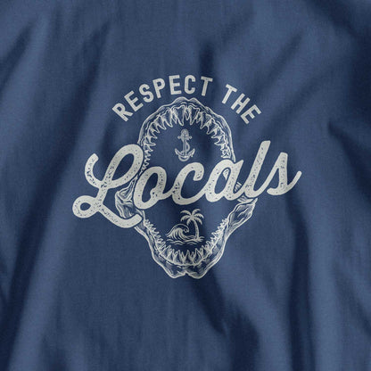 Respect The Locals: Retro Shark Jaw Beach T-Shirt